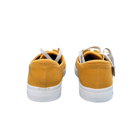 Women’s Canvas mustard color sneakers by Sun+Stone size 9 with white sole - Picture 4 of 6
